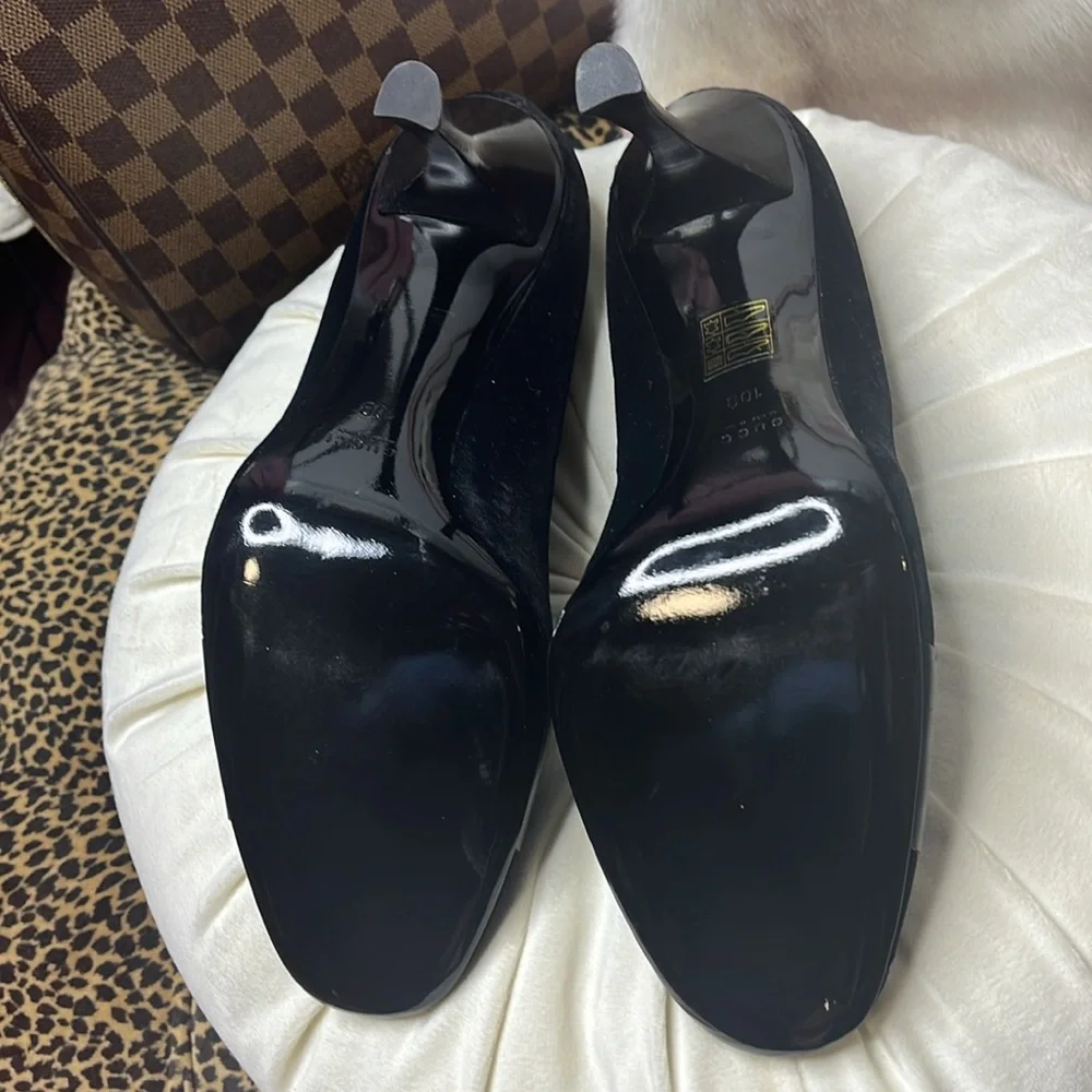 GUCCI VELVET HEELS - Picture 5 of 7